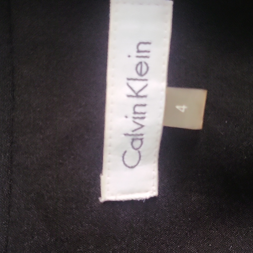 Calvin Klein Black Blazer with Gold Zipper Details - Picture 2 of 6